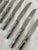 1980s Supreme Stainless Steel Heavy Bamboo Design Set of 8 Knives For Sale - Image 6 of 6