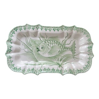 Vintage Italian Ceramic Fish Platter For Sale
