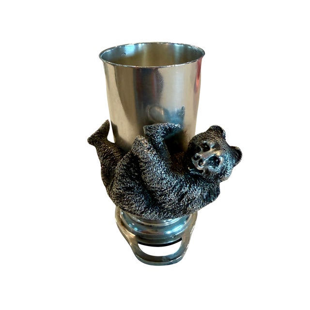 19th Century Russian Silver Bear Vodka Cups - a Pair For Sale - Image 4 of 10