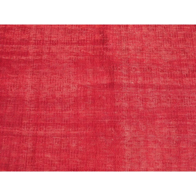 Mid 20th Century Vintage Turkish Tribal Red Kilim Rug-6’x8’11" For Sale - Image 5 of 12