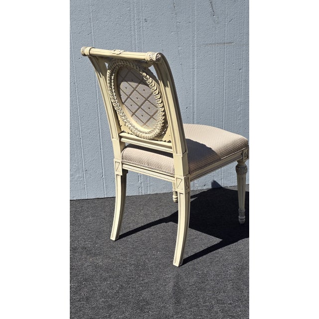 8 Vintage French Louis XV Gustavian White Chippendale Carved Chairs or 6 Chairs For Sale - Image 16 of 16