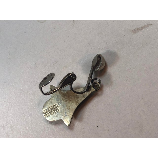 Vintage Abalone Sterling Teardrop Earrings - A Pair For Sale - Image 4 of 6