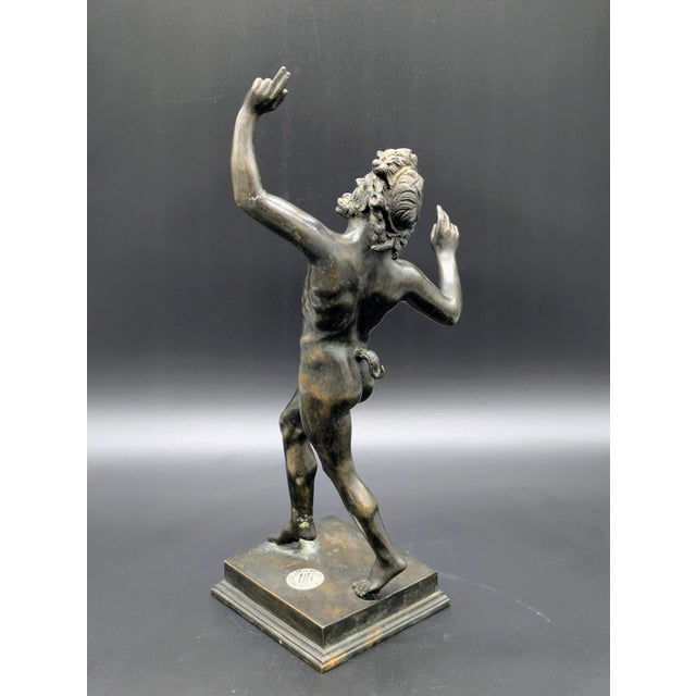 1970s Vintage Italian Bronze Sculpture: "The Dancing Faun of Pompeii" For Sale - Image 5 of 11
