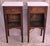A beautifully matched pair of early 20th‑century English mahogany nightstands, dating to the 1910s, where the quiet...