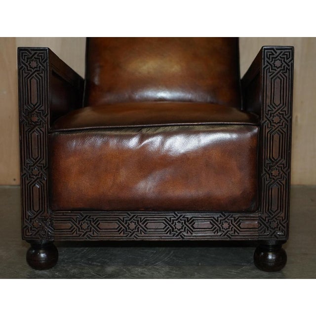 Set of Art Deco Hand Carved Armchairs, 1900s For Sale - Image 6 of 18