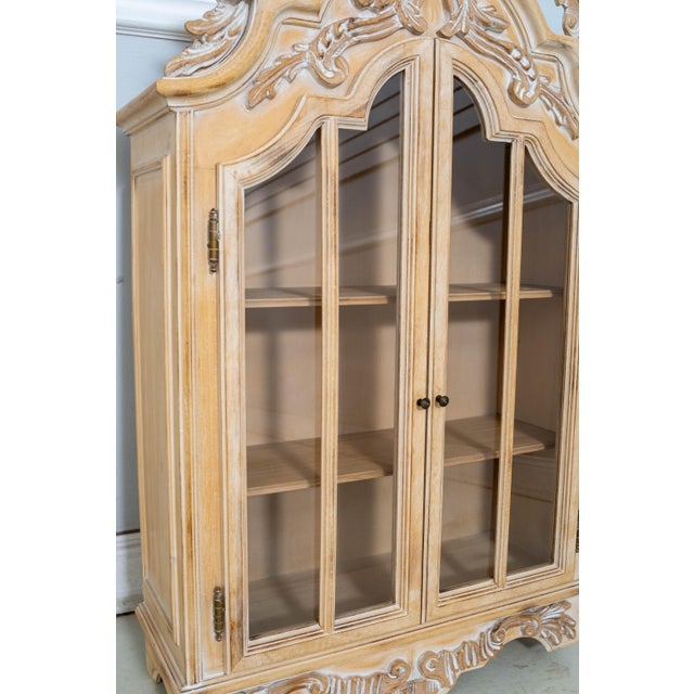 1970s Italian Style Carved 2 Door Hanging Wall Cabinet For Sale - Image 16 of 17