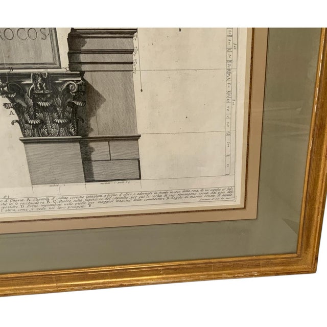 Giovanni Battista Piranesi "Le Antichità Romane Vol. IV Pl. Xlii" Engraving 1756-1757 Provenance Custom Framed by J. Pocker & Son, Nyc For Sale - Image 9 of 11