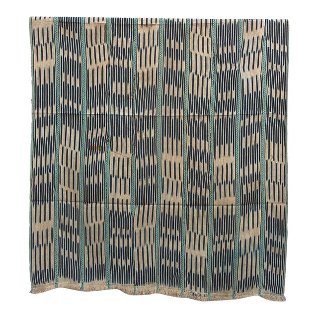 Vintage Baoule African "Yamoussaukro" Ikat Throw For Sale