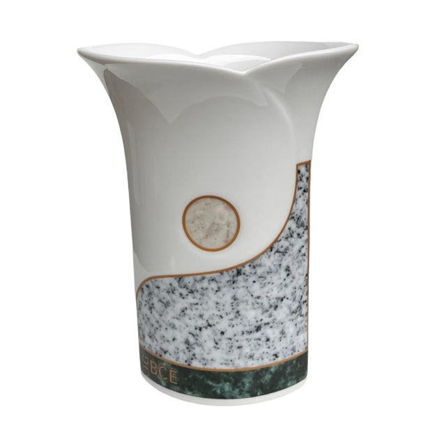 1990s Hutschenreuther Vase Ig Bce, Germany, 1990s, Decorative Porcelain, Model 69 For Sale - Image 5 of 10