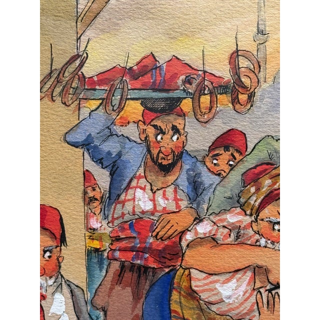 After Karelin Mitrich, Figurative Composition, 1920s, Watercolor For Sale - Image 7 of 8