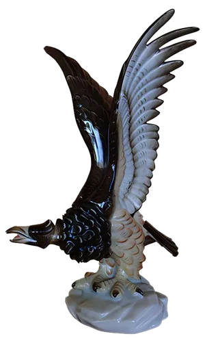 Vintage Porcelain Eagles from Herend, Set of 2