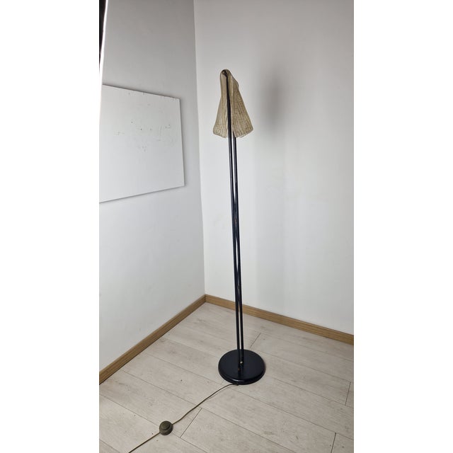 1980s Floor Lamp in Iron, Brass and Glass by Rossini, 1980s For Sale - Image 5 of 14