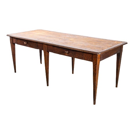 Vintage Rectangular Oak Dining Table, 1940s For Sale