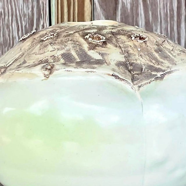 Vintage Boho Signed Studio Pottery Vase For Sale - Image 11 of 13