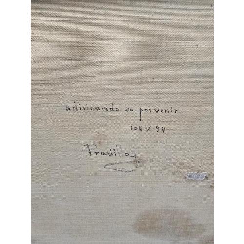 Pradilla, Fortune Teller Reading Cards, 1900, Oil, Framed For Sale - Image 13 of 14