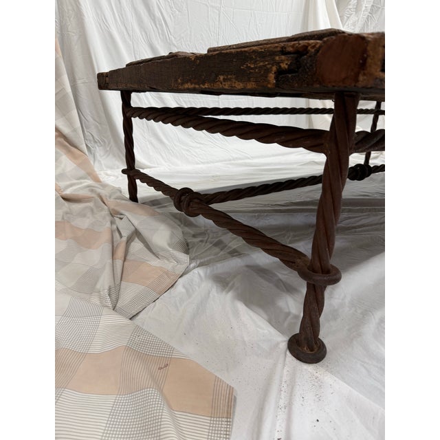 1980s Rustic One of a Kind Large Coffee Table For Sale - Image 9 of 11