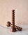 Wood "Albert" Hand Turned Walnut Candle Holders by Lostine, Set of 2 For Sale - Image 7 of 9