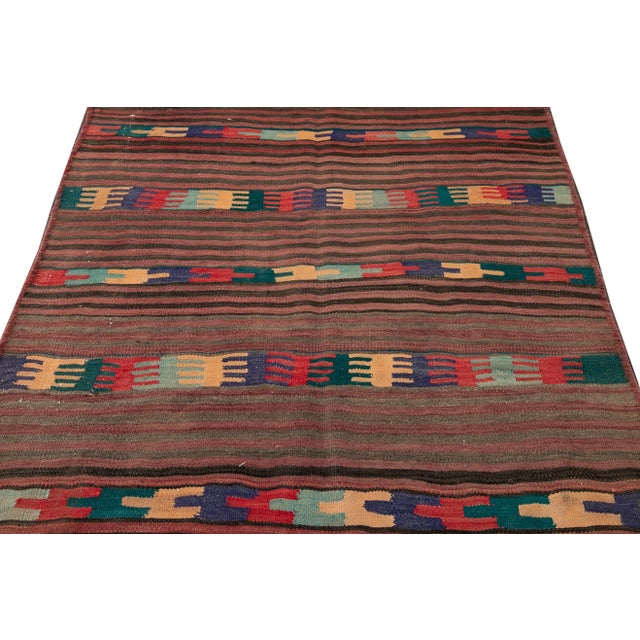 Mid-20th Century Vintage Kilim Runner Rug 4' 9" X 11' 3''. For Sale - Image 11 of 13