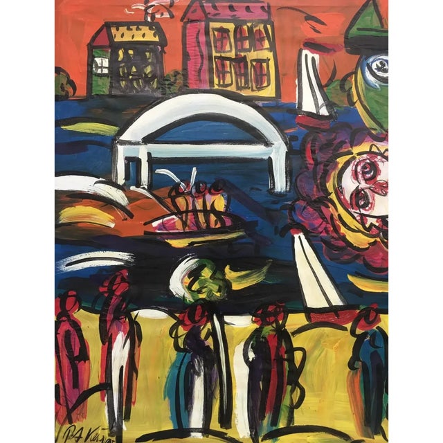 Abstract Large-Scale Abstract Painting, Peter Keil, 1995 For Sale - Image 3 of 7