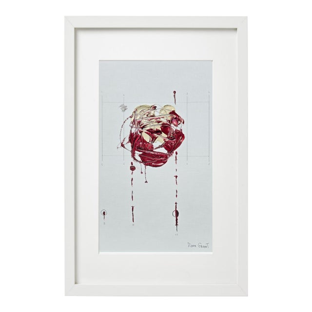 Framed Organic Modern Original Flower Painting by Diane Grant For Sale