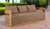 Wood Eclipse Outdoor Solid Teak Wood Sofa - Light Brown Fabric For Sale - Image 7 of 10