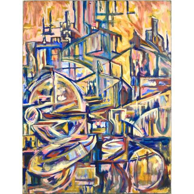 Abstract "Visions of the Metropolis" - #5 Original Oil on Canvas by Travis Flack For Sale - Image 3 of 7