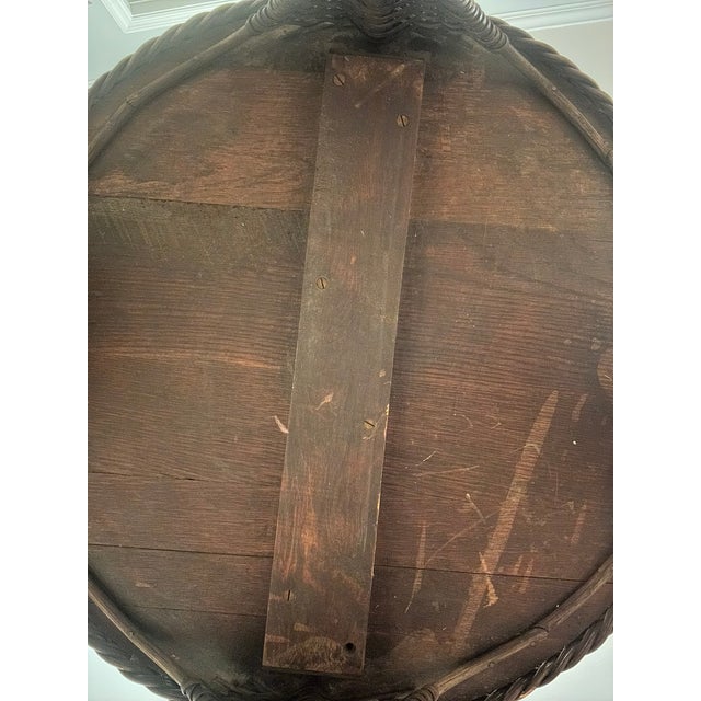 Wood Antique Victorian Wicker Two-Tier Parlor Table, Attributed to Heywood-Wakefield For Sale - Image 7 of 10