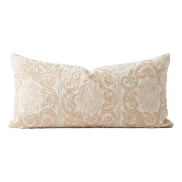 Uzbek Suzani Bedding Pillow Cover 16'' X 38'' For Sale