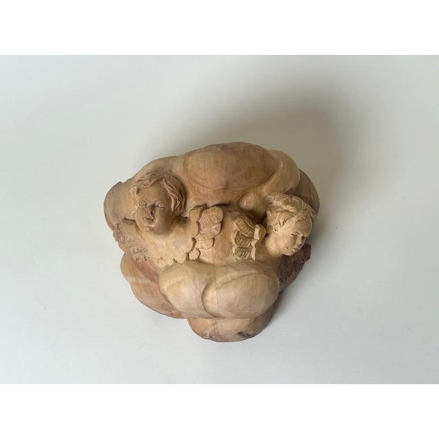 Wood Baroque Linden Wood Angel Wall Shelf, 1980 For Sale - Image 7 of 12