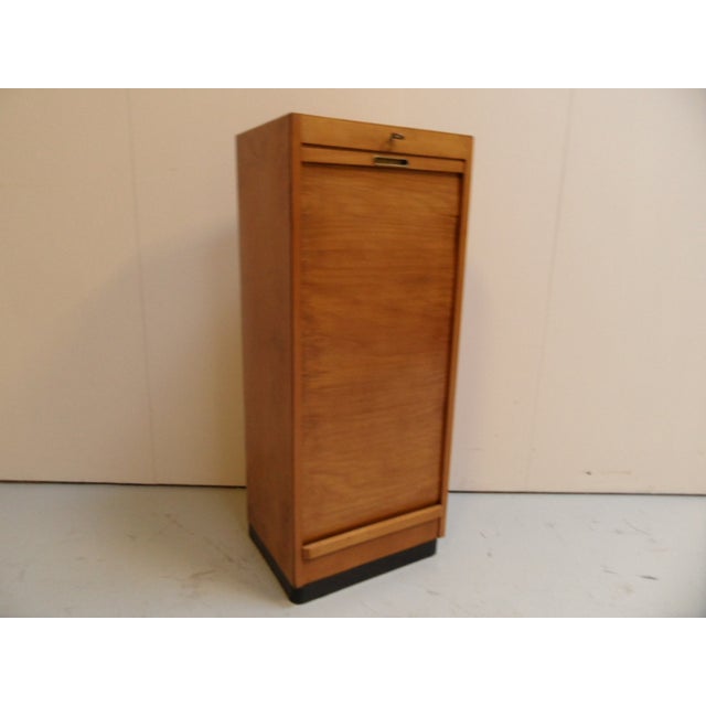 Vintage Filing Cabinet with Roller Shutter, 1930s For Sale - Image 13 of 13