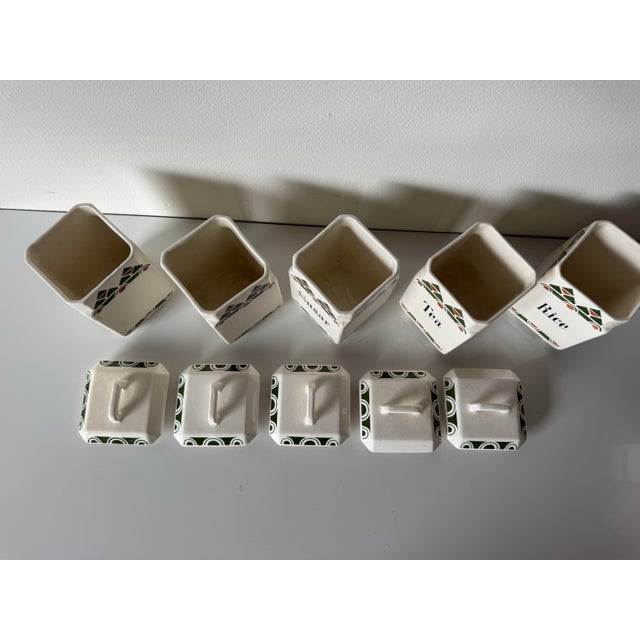 Vintage German Ceramic Kitchen Canister Set of 10 For Sale In Miami - Image 6 of 12