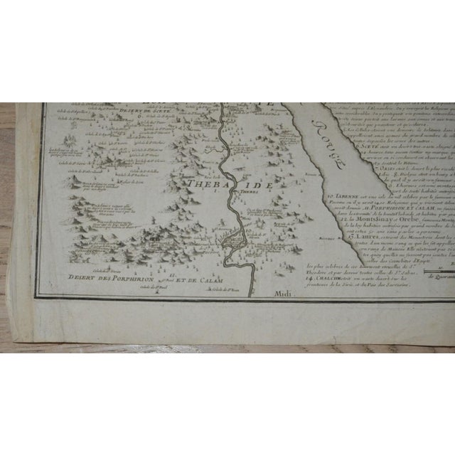 18th Century Pair of Rare French Engraved Maps – Ancient & New Thebaid, Nicolas De Fer, 1700 For Sale - Image 5 of 12