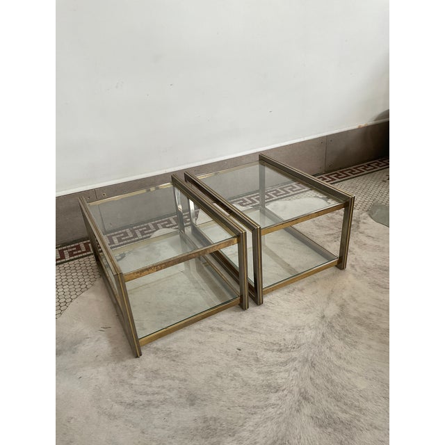 Late 20th Century Pair of Glass Top Coffee Tables For Sale - Image 11 of 15