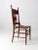 Wood Antique Pressed Back Chair With Leather Seat For Sale - Image 7 of 11