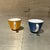 1950s Vintage Richard Ginori Sapphire Blue Porcelain Teacup Set of 2 For Sale - Image 5 of 9