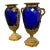 Swedish Neoclassical Gilt Bronze-Mounted Cobalt Blue Vases, Pair For Sale