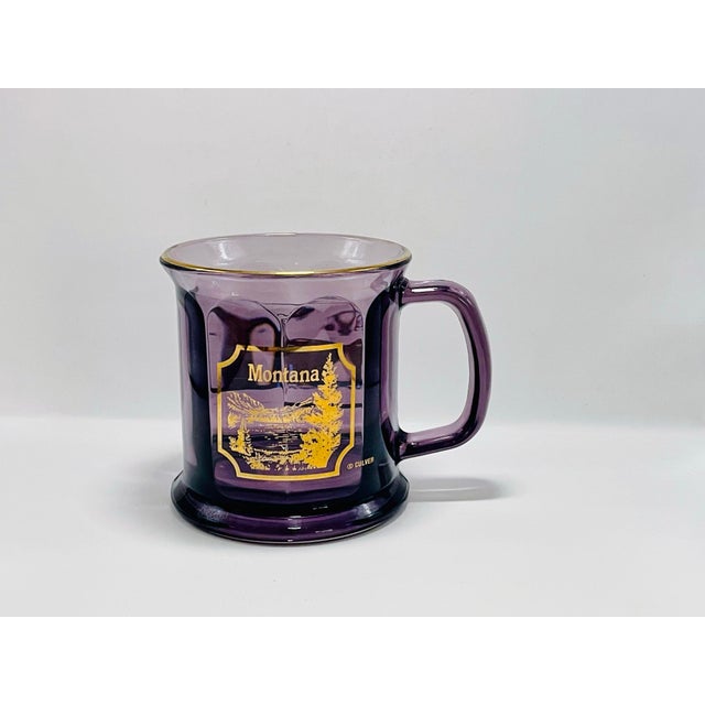 1970’s Culver Beveled Amethyst Glass Mug For Sale - Image 11 of 11