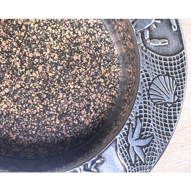 Mid 20th Century Mid 20th Century Crabs with Shell Wbc the Wilton Co Armetale Pewter Wine Bottle Coaster For Sale - Image 5 of 9