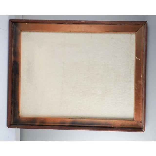 Mid-Century Modern Mid 20th Century Modern Abstract Olive and Cream Painting For Sale - Image 3 of 4