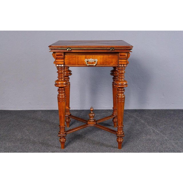 Wilhelminian Brown and Green Side Table For Sale - Image 3 of 18