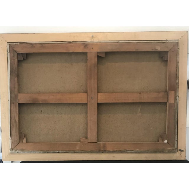 Circa 1900 French Landscape with Shepherd and Flock of Sheep Oil Painting by Charles Joseph Berges, Framed For Sale - Image 9 of 10