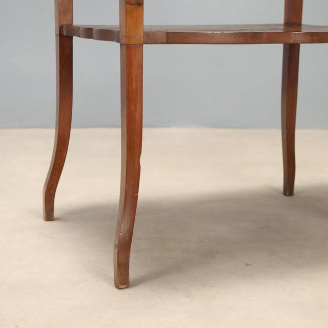 Early 20th Century Walnut and Mahogany Coffee Table, Italy, 1900s For Sale - Image 5 of 8