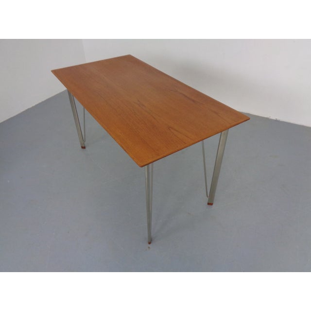 Fritz Hansen 3605 Teak Desk by Arne Jacobsen for Fritz Hansen, 1950s For Sale - Image 4 of 18