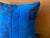Electric Blue Vintage Turkish Rug Pillow 18x18 For Sale - Image 11 of 13