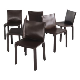 Mario Bellini “Cab” Dining Chairs, Set of 6 For Sale