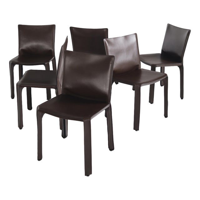 Mario Bellini “Cab” Dining Chairs, Set of 6 For Sale