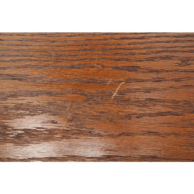 Mid 20th Century Reclaimed Gothic 5 Ft. Oak Church Pew Bench For Sale - Image 4 of 10