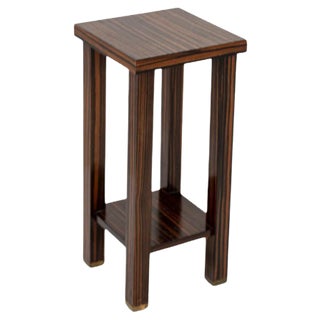 Wood and Brass Side Table by Jacques-E'mile Ruhlmann for Atelier J. E. Ruhlmann For Sale