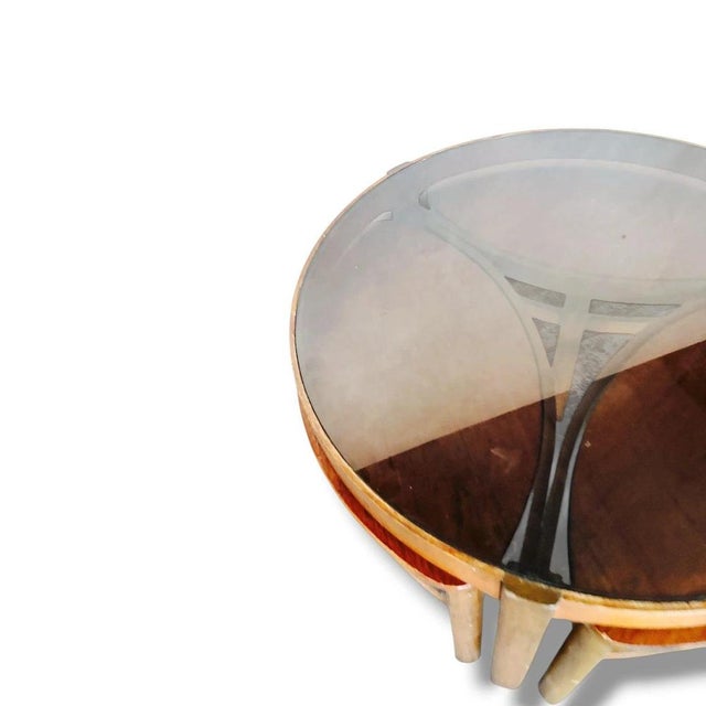 1960s Mid-Century Nesting Tables in Teak with Smoked Glass Tops, 1960s, Set of 4 For Sale - Image 5 of 9