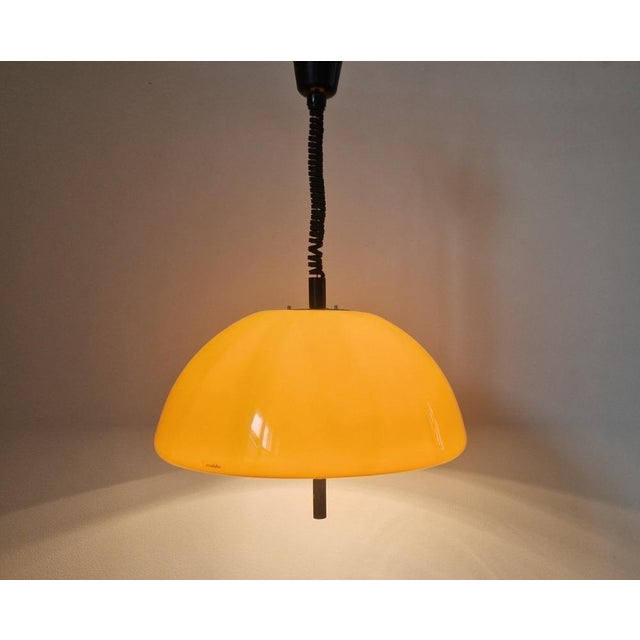 Mid-Century Space Age Yellow Pendant by Guzzini for Meblo, Italy, 1970s For Sale - Image 6 of 17